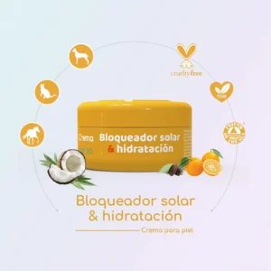 Crema bloqueadora solar e hidratante para perro y gato 225 gr
